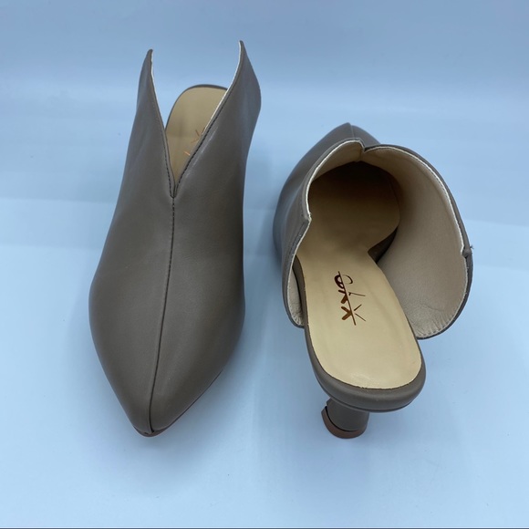 XYD Women Pointed Toe Kitten Heel Mule Sandals - Picture 7 of 12